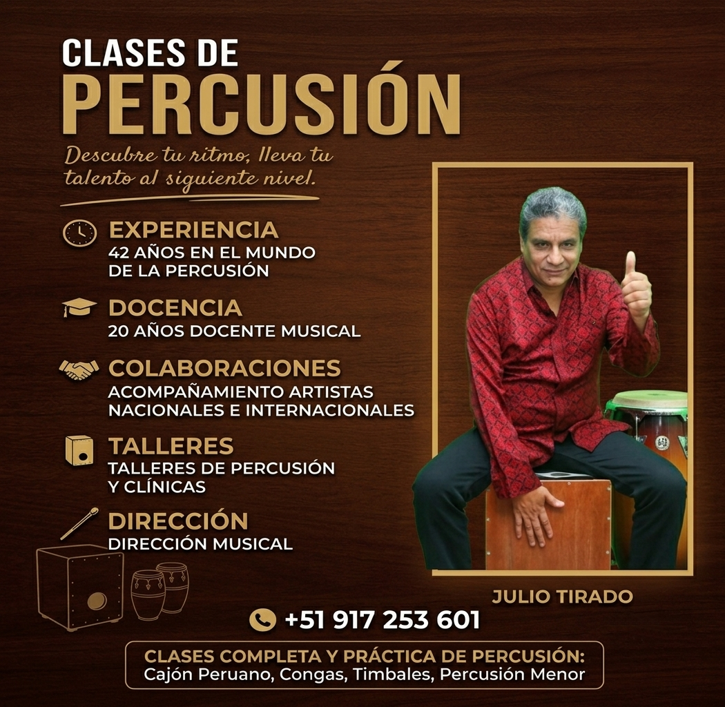 Julio Tirado - Clases de Percusión en Barranco